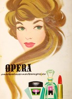 Lengyel Sándor (1930-1988) Opera a vezető kozmetikai márka - plakátterv és kartonplakát 24, 5x34, 5