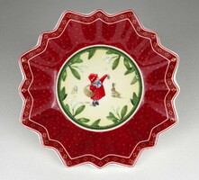 1N566 Villeroy & Boch karácsonyi fagyöngyös porcelán tálka 16.5 cm