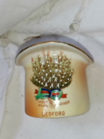 Egy régi cseh porcelán Lucky white Heather porcelán design fogpiszkálótartó kalap