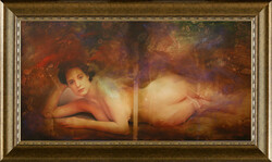 József Burkus: Memory of you - with frame 68x115 cm - artwork: 54x101 cm - 1905/525