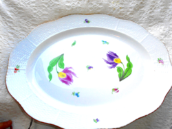Nagy méretű  Herendi tál virág  mintával  41 cm X 30 cm