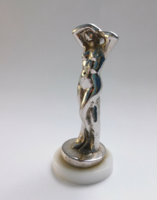 Cast nude statue on plexiglass pedestal 1.5 Cm
