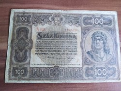 100 Korona, 1920, serial number: a038