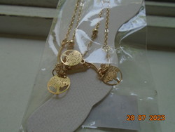 Életfa medalionokkal aranyozott bokalánc bontatlan csomagolásban