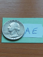 Usa 25 cents 1/4 dollar 1965 quarter, george washington #ae