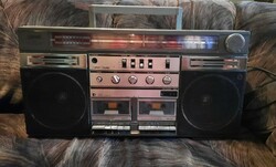 Two-cassette radio tape recorder