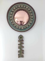 Gyula Végvári: ceramic convex mirror with decoration
