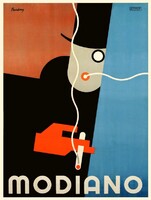 Berény Róbert Modiano 1927 cigaretta papír cigi dohány reklám plakát REPRINT 1. szín