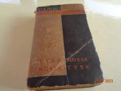 Német - norvég  , zsebszótár  , Osló 1941....-8 x 15 cm