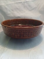 Painted glazed ceramic bowl