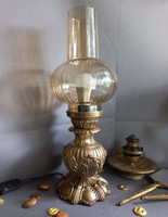 Elegant cast copper table lamp