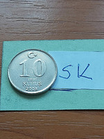 Turkey 10 kurus 2008 copper-zinc-nickel sk