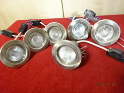 Six fixed spot lamps, 50 w, outer diameter 7.7 cm. Jokai.