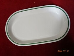 Alföldi porcelain, meat bowl with green stripes. Jokai.