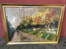 Kass János festmény tájkép erdőbelső
