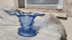 Régi art deco  Windsor üveg váza női alakos - Walther&Söhne