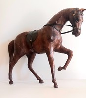 Huge leather horse vintage handmade negotiable