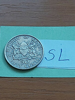 Kenya 50 cents 1974 mzee jomo kenyatta, copper-nickel sl