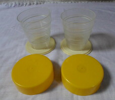 Retro camping cup, folding plastic cup
