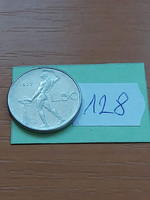 Italy 50 lira 1977 r, vulcano forge, stainless steel 128