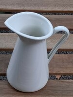 Home furnishing item: peasant enamel jug, peasant decor (17 cm)