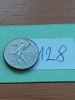 Italy 50 lira 1992 r, vulcano forge, 16.55 mm, stainless steel 128