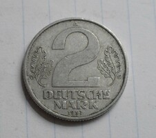 German Democratic Republic 2 marks, 1957, money, coin