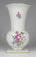 1N704 old flawless flower patterned Herend porcelain vase 16.5 Cm