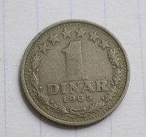 1 Dinár, 1965, Yugoslavia › socialist Yugoslavia › 1945 - 1992, money, coin