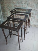 Antik thonet szerviz asztal 3 db-os szett - restaurálandó