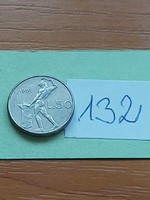 Italy 50 lira 1991 r, vulcano forge, 16.55 mm, stainless steel 132