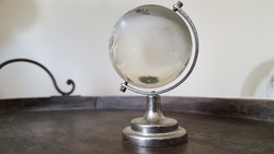 Engraved glass globe, table decoration