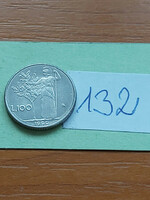 Italy 100 lira 1990 r, goddess Minerva, stainless steel, 18.2 Mm 132