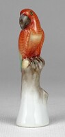 1N734 Régi Herendi mini porcelán papagáj figura 7 cm