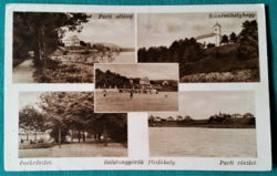 Balatongyörök details, used postcard, 1932, karinger photo