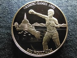 Bhután 1992 Summer Olympics, Barcelona Boksz .925 ezüst 300 ngultrum 1992 PP (id61558)
