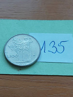 Italy 100 lira 1990, goddess Minerva, stainless steel 135