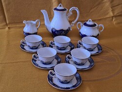 Flawless! Zsolnay pompadour II. Complete coffee / mocha set for 6 people