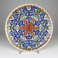 Turkish majolica wall plate with Persian pattern marked 1N724 24 cm