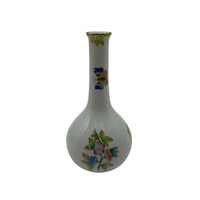 Herend porcelain vase with elongated neck with victorian pattern - m1448