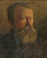 Hungarian painter around 1900: portrait of a bearded man