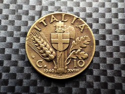 Italy 10 centesimi, 1940