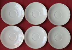 6db Seltmann Weiden Bavaria német porcelán csészealj kistányér tányér arany széllel