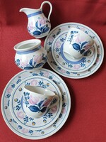 Seltmann Weiden Bavaria német porcelán reggeliző szett csésze csészealj kistányér kiöntő cukortartó