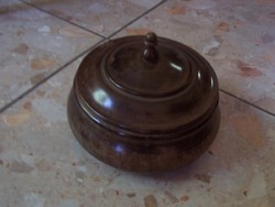 Art deco round wooden box, offering bon-bon