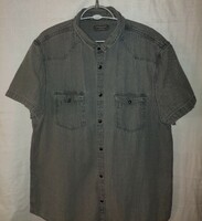 Primark Men's Gray Denim Shirt (XL)