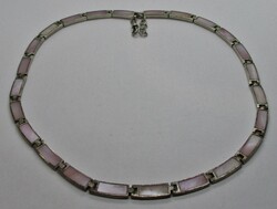 Beautiful art deco silver necklaces with mother-of-pearl