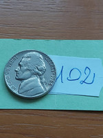 Usa 5 cents 1964 / d, thomas jefferson, copper-nickel 102