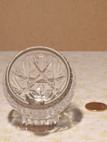 Hollóházi Crystal Ashtray with Brass Rim