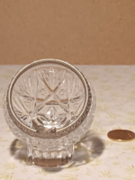 Lead crystal ashtray with tin rim